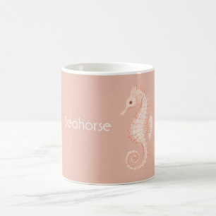 Caneca De Café Melão Pêssego Oceano Praia Cavalo-Marinho