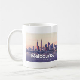 Caneca De Café Melbourne Austrália Pastel Viagem Design