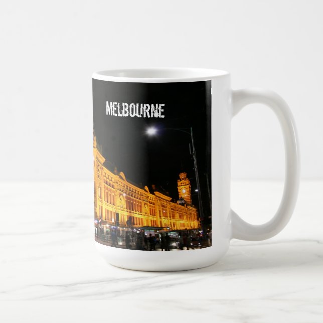 Caneca De Café Melbourne City by Night - Mug (Direita)