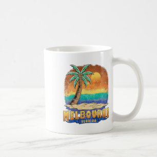Caneca De Café Melbourne Florida Vintage angustiou Souvenir