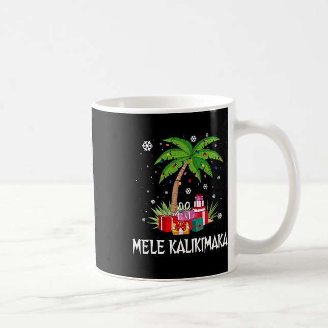 Caneca De Café Mele Kalikimaka Família das Palmeiras de Natal do  (Direita)