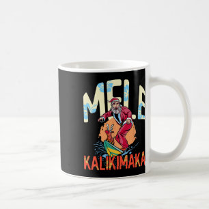 Caneca De Café Mele Kalikimaka Havaiano Natal Surfando Engraçado