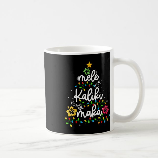 Caneca De Café Mele Kalikimaka Havaiano Natal Tropical Hawaii (Direita)