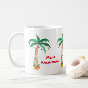 Caneca De Café Mele Kalikimaka Palm Tree Pineapple Natal