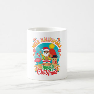 Caneca De Café Mele Kalikimaka para um Natal havaiano brilhante