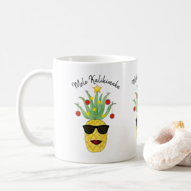 Caneca De Café Mele Kalikimaka Pineapple (Com Donut)