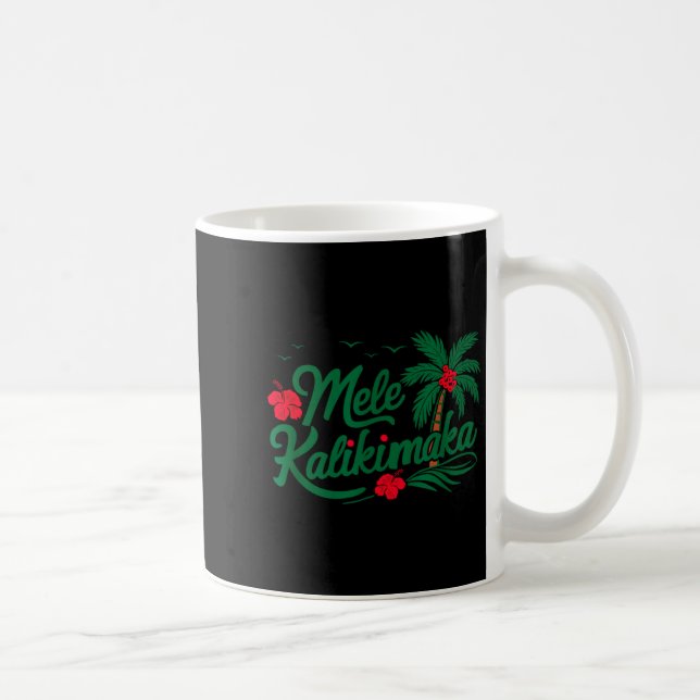 Caneca De Café Mele Kalikimaka Trocal Christmas Hawaiian Hawaii  (Direita)
