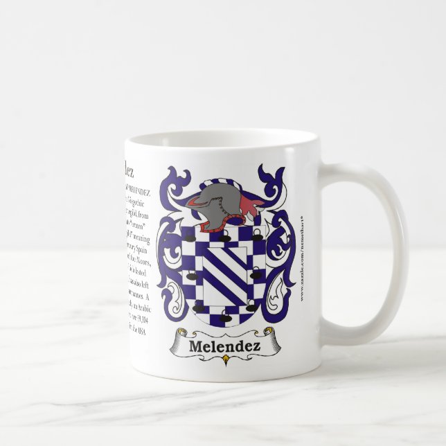 Caneca De Café Melendez, a origem, o significado e a crista sobre (Direita)