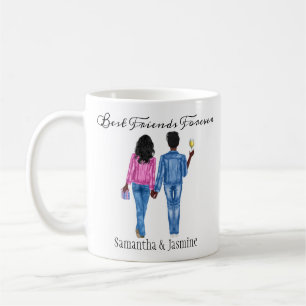 Caneca De Café Melhor Amiga Afro-Americana Foto Personalizada
