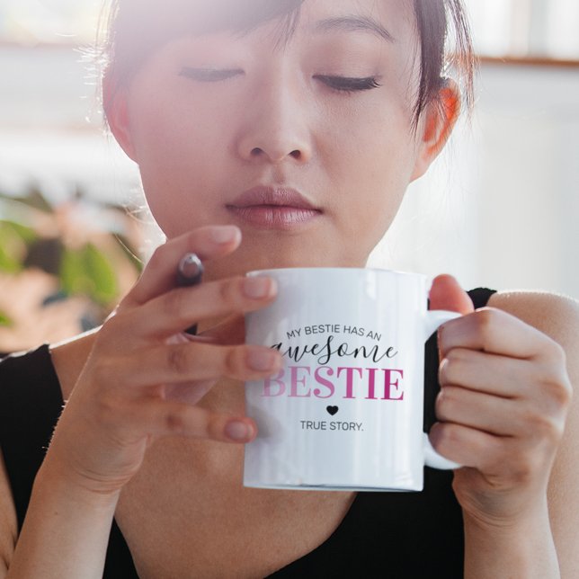 Caneca De Café Melhor Amiga Incrível | Melhores Amigas Rosa (Criador carregado)