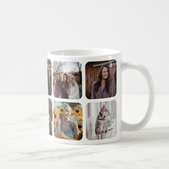 Caneca De Café Melhor Amigo da Colagem de Fotos (Direita)
