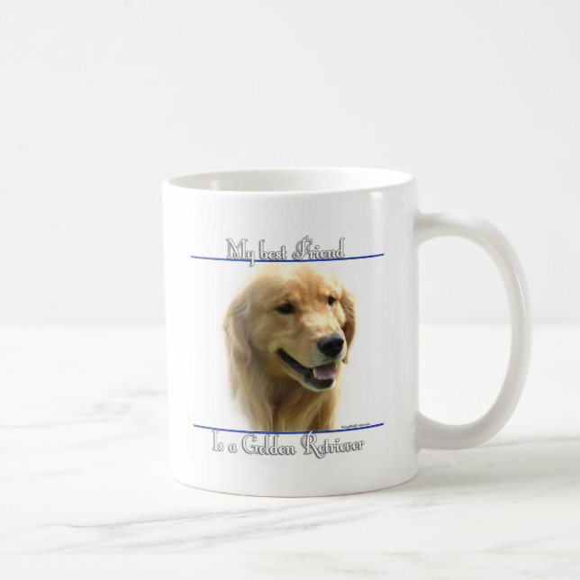 Caneca De Café Melhor amigo do ouro Retriever 2 (Direita)