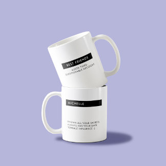 Caneca De Café Melhor Amigo Personalizado Nome Divertido Melhor A