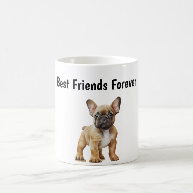 Caneca De Café Melhor Amigos para o Cachorro Francês (Centro)