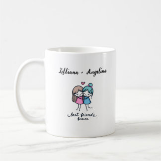 Caneca De Café Melhor Amigos Personalizados para Sempre - Nome Pe