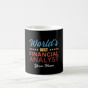 Caneca De Café Melhor Analista Financeiro do Mundo Nome Personali