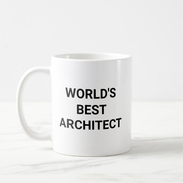 Caneca De Café Melhor Arquiteto do Mundo Presente Engraçado para  (Esquerda)