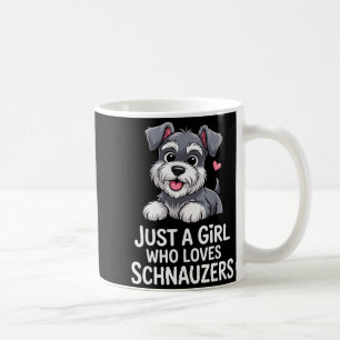 Caneca De Café Melhor Arte de Schnauzer Para Mulheres Meninas Cri