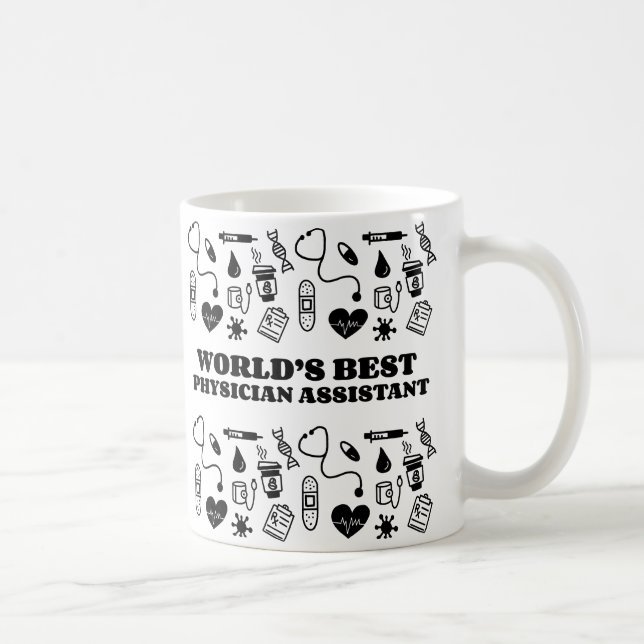 Caneca De Café Melhor Assistente Médico do Mundo (Direita)