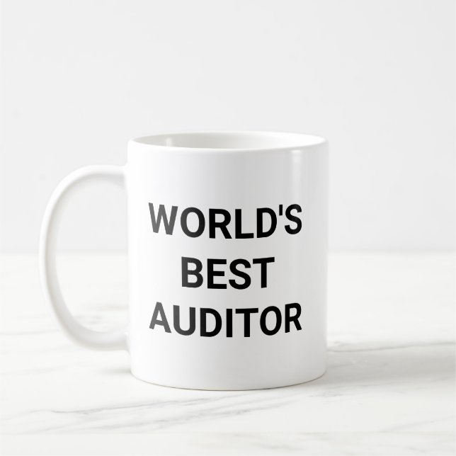 Caneca De Café Melhor Auditor do Mundo Presente Engraçado para Co (Esquerda)
