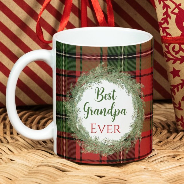 Caneca De Café Melhor Avô Alguma Vez Feliz Foto De Natal Mug (Best Grandpa Ever Merry Christmas Photo Mug)
