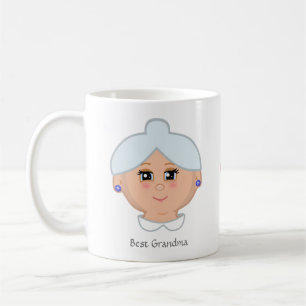 Caneca De Café Melhor Avó & Coração Editável