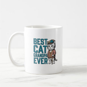 Caneca De Café Melhor Avô de Gato de Todos os Tempos Camisa Vinta