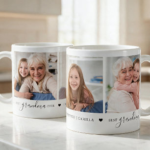 Caneca De Café Melhor Avó de Todos Colagem de Fotos Personalizada