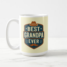 Caneca De Café Melhor avô de todos crachá retrô