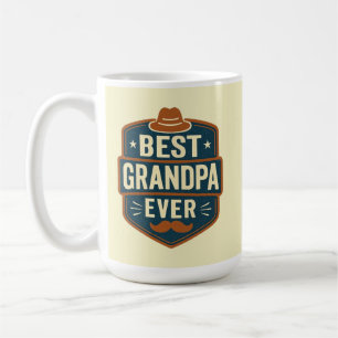 Caneca De Café Melhor avô de todos crachá retrô
