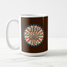 Caneca De Café Melhor avô de todos o emblema retro