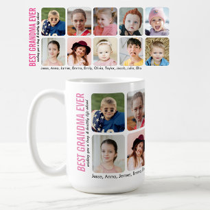 Caneca De Café Melhor Avó do Mundo 10 Netos Foto Personalizada