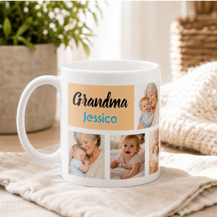 Caneca De Café Melhor Avó do Mundo Foto Colagem Avós