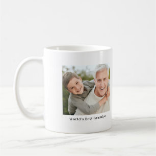 Caneca De Café Melhor Avô do Mundo Presente Personalizado com Fot