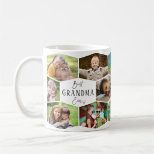 Caneca De Café Melhor Avó do Mundo Sempre 14 Colagem de Fotos Pad