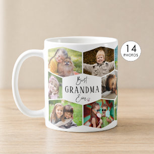Caneca De Café Melhor Avó do Mundo Sempre 14 Colagem de Fotos Pad