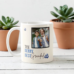 Caneca De Café Melhor Avô Foto Mirtilos Texto Design