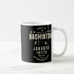 Caneca De Café Melhor Badminton Competitivo da Indonésia Vintage