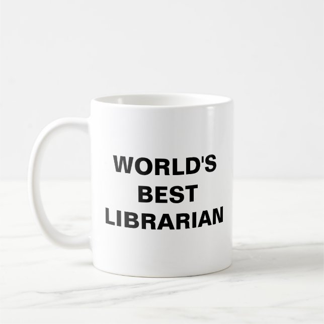 Caneca De Café Melhor bibliotecário do mundo (Esquerda)