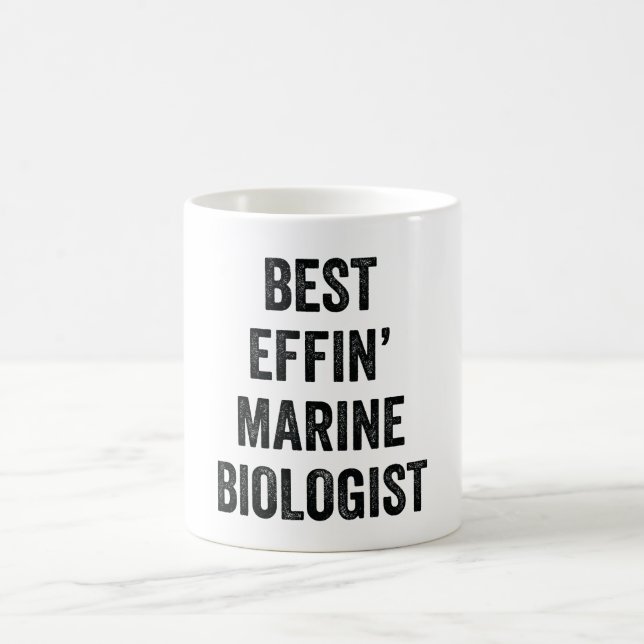 Caneca De Café Melhor Biólogo Marinho Effin (Centro)