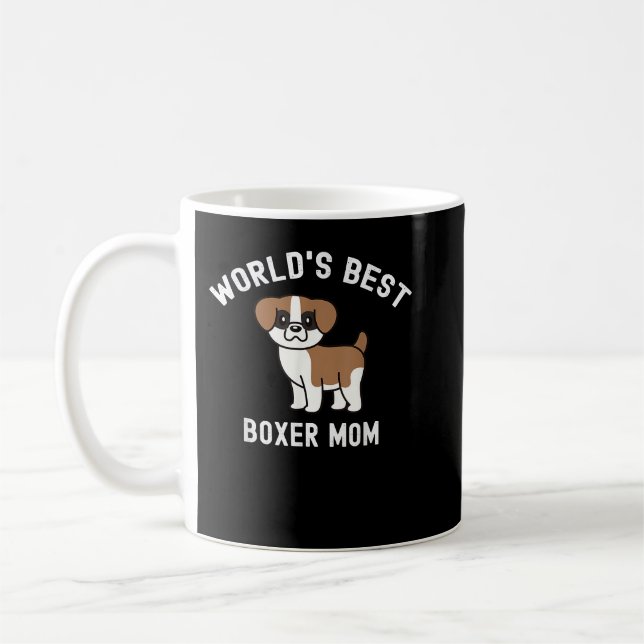 Caneca De Café Melhor Boxer Mãe Cachorro (Esquerda)