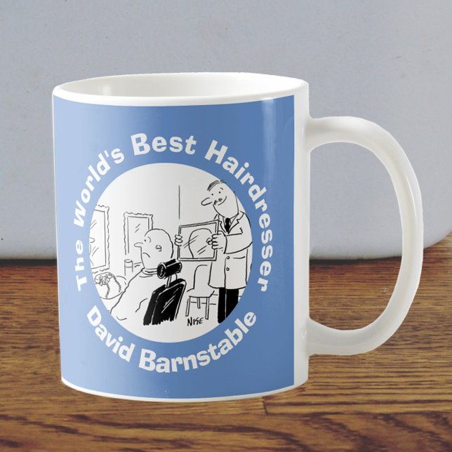 Caneca De Café Melhor cabeleireiro do mundo para personalizar (Criador carregado)