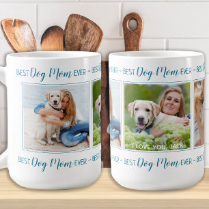 Caneca De Café Melhor Cachorro Mãe Alguma Vez Foto Colagem Coffe