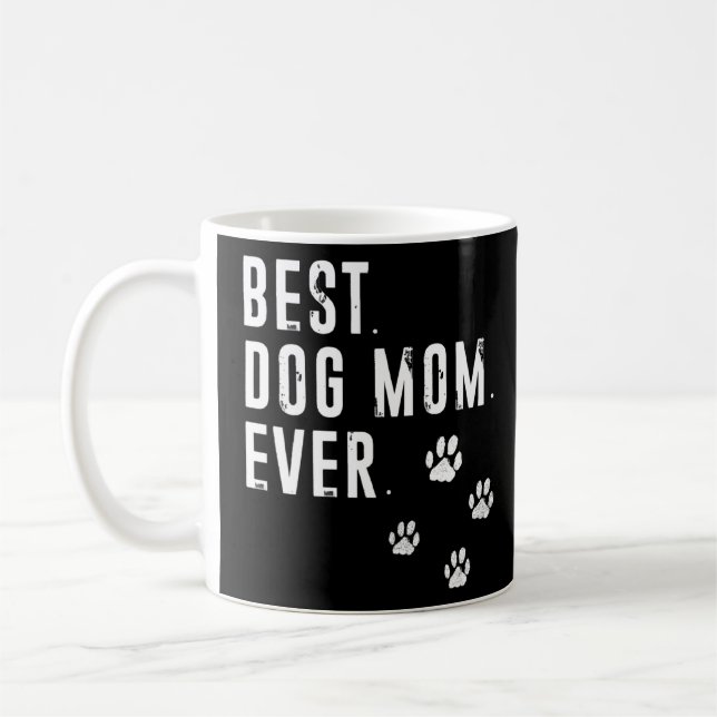 Caneca De Café Melhor Cachorro Mãe De Cães Para Mulheres (Esquerda)