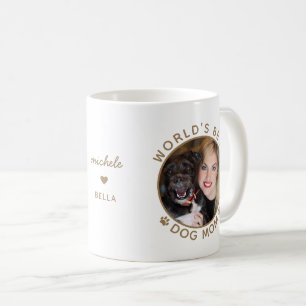 Caneca De Café Melhor Cachorro Mãe Dourada Nome Personalizado Fot