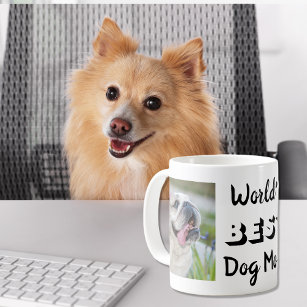 Caneca De Café Melhor Cachorro Mãe Fotos Personalizadas do Mundo