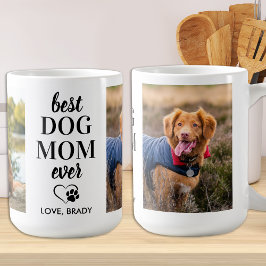 Caneca De Café MELHOR Cachorro Mãe Já Personalizada Pet 2 Photo C