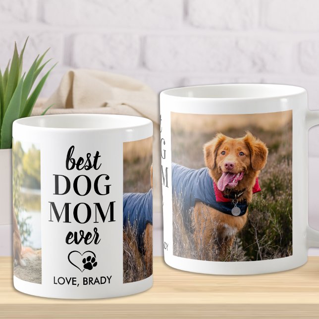 Caneca De Café MELHOR Cachorro Mãe Personalizada Pet 2 Foto (Criador carregado)