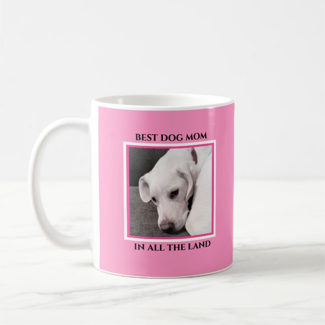 Caneca De Café Melhor Cachorro Mamãe Cachorro Cachorro Rosa (Esquerda)