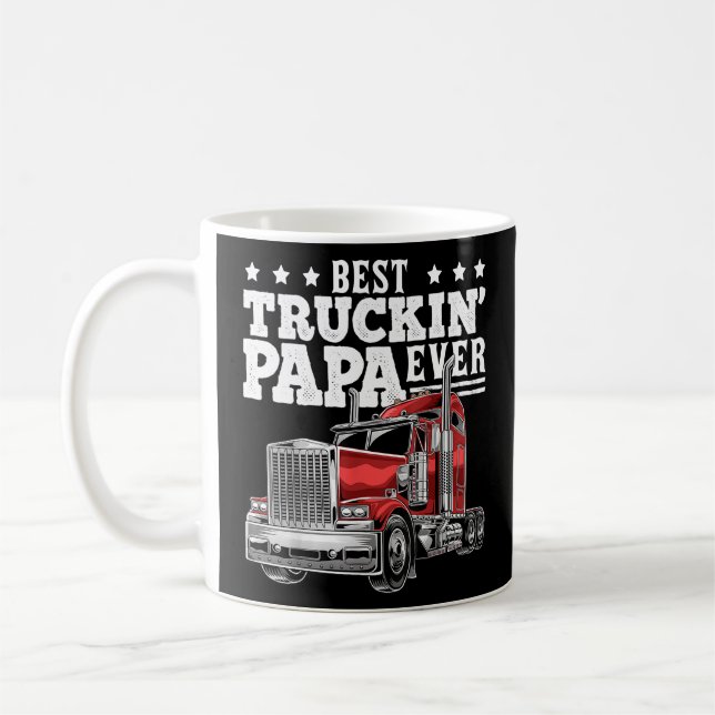 Caneca De Café Melhor Caminhão Papa Nunca Grande Caminhoneiro Pai (Esquerda)